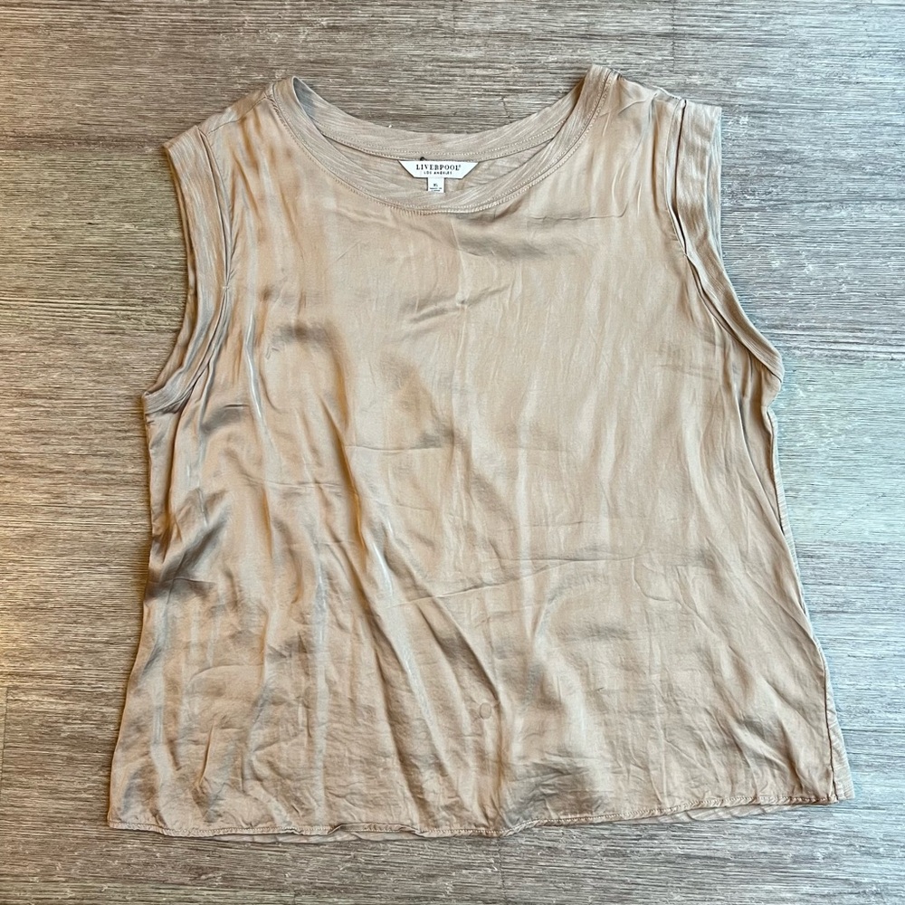 Satin Beige/Gold Tank Top